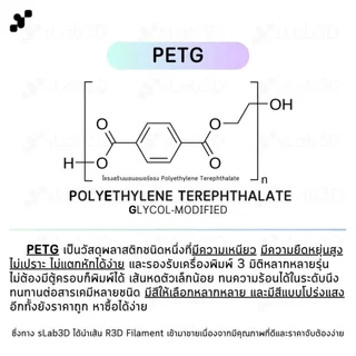R3D PETG Matte Filament เส้นพลาสติกสำหรับเครื่องพิมพ์ 3 มิติ สีด้าน ขนาด 1.75mm (1kg)