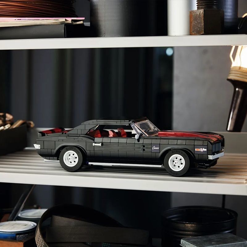 เข้ากันได้กับ Lego Building Blocks Technology Series 10304 Chevrolet Camaro Z28 Boy ประกอบของเล่น#兼容