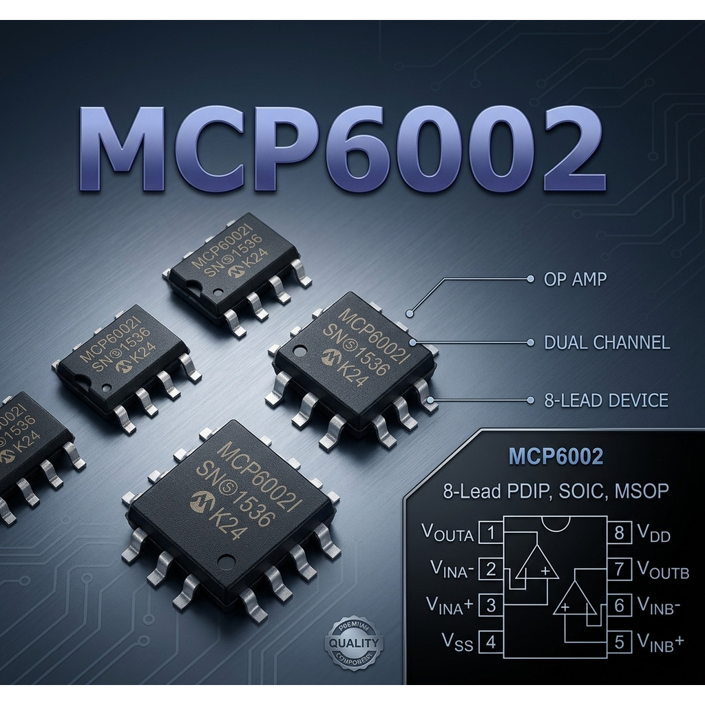 MCP6002 Dual general purpose OpAmp rail-to-rail