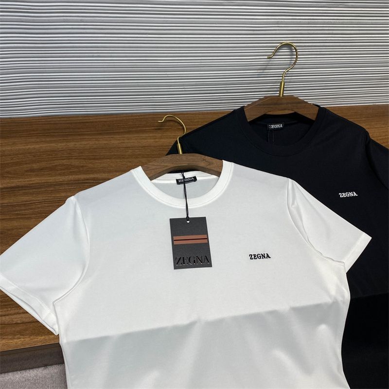 89PH Zeg** Spring and summer new men's classic fashion embroidery logo Versatile Round Neck Simple C