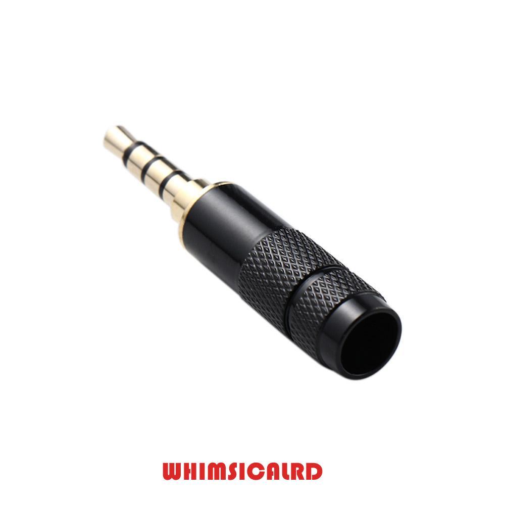 WHIMSICARD TRS TO TRRS Connector ชุบทองทนทาน 3.5 มม.TRS ชาย 3.5 มม.TRRS หญิง 3 เสาปลั๊ก 4 เสา Balanc