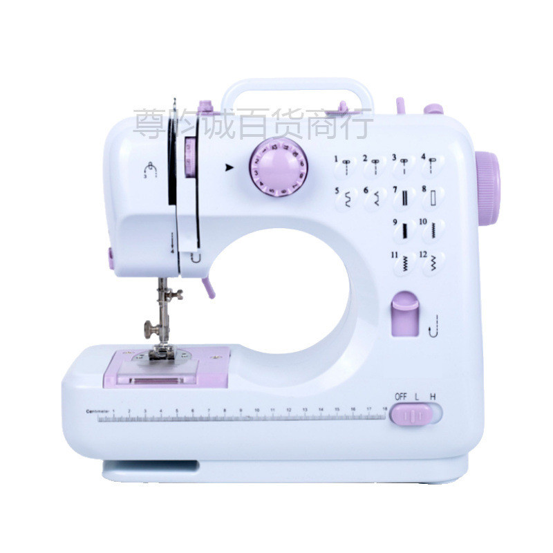 จักรเย็บผ้าในครัวเรือน 505A มินิไฟฟ้าคู่มือขนาดเล็กอัตโนมัติ Multi-Function Seaming กินจักรเย็บผ้าเห