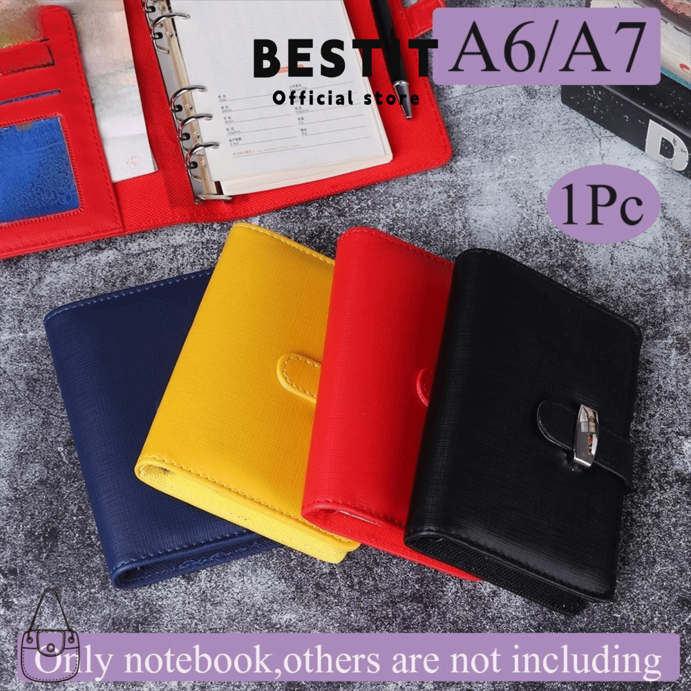 BESTIT A6/A7 แฟ้มโฟลเดอร์อุปกรณ์สํานักงานแฟชั่นแหวน Binder Journal หนัง Notepad