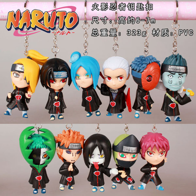 Naruto Itachi Kakashi Doll Model Keychain-Capsule Toy Anime-ข้อบกพร่อง