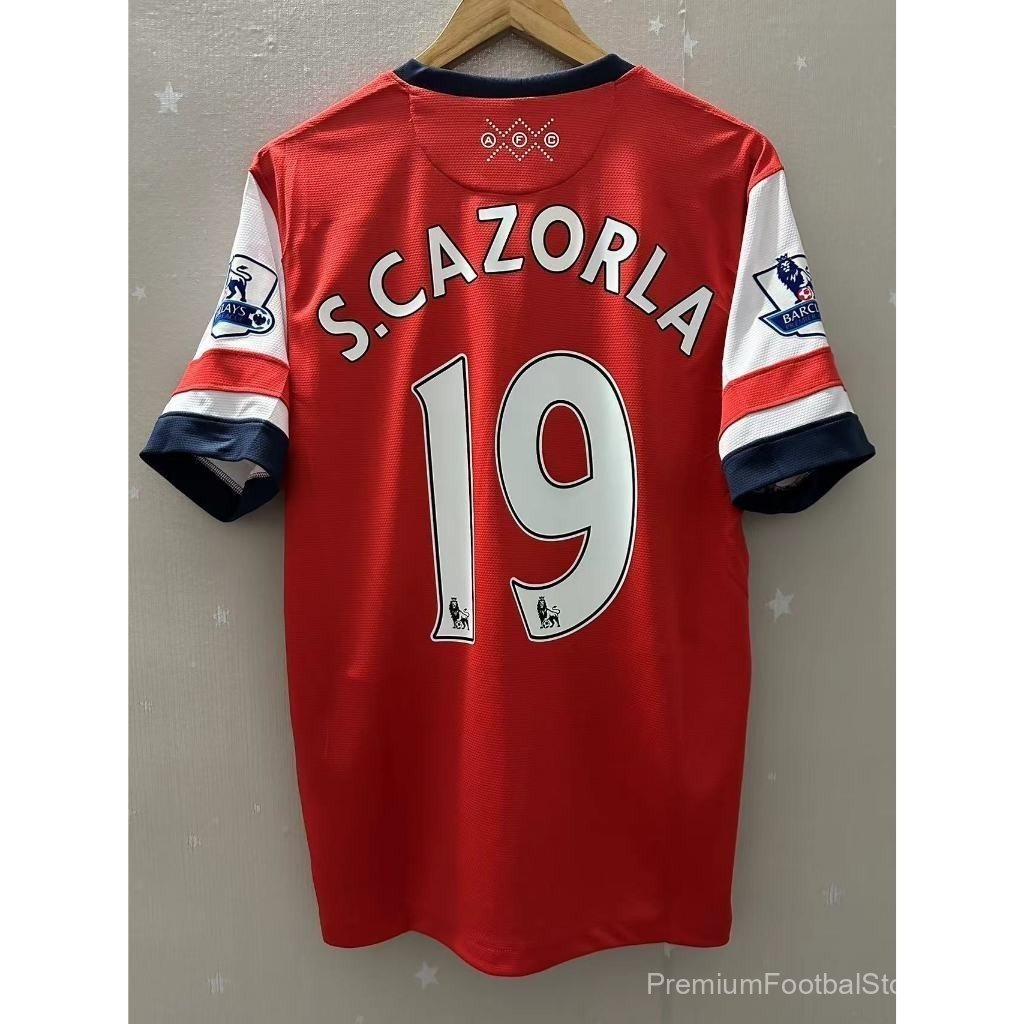 S-XXL คุณภาพที่เหนือกว่า 12-13-14 Arsenal Home WILSHERE GIROUD OZIL PODOLSKI Custom Retro เสื้อฟุตบอ