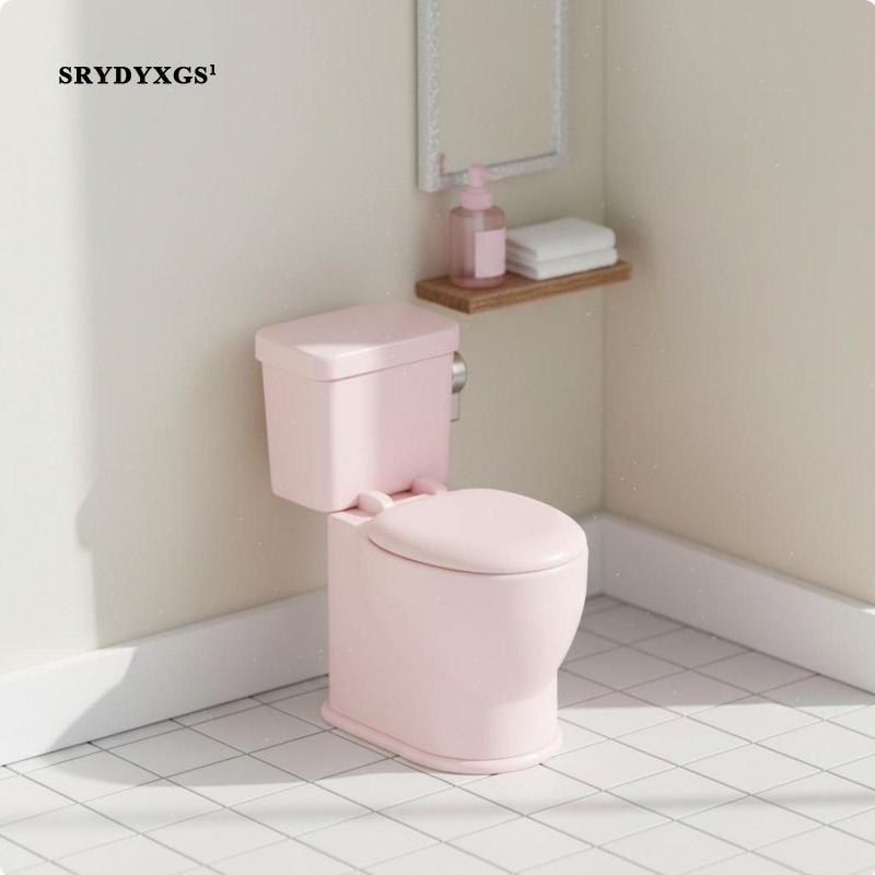 [srydyxgs1] ห้องน้ําขนาด 1:12 การออกแบบที่สมจริงตุ๊กตาห้องน้ําแกล้งทําเป็นเล่นของเล่นอุปกรณ์เสริมสํา