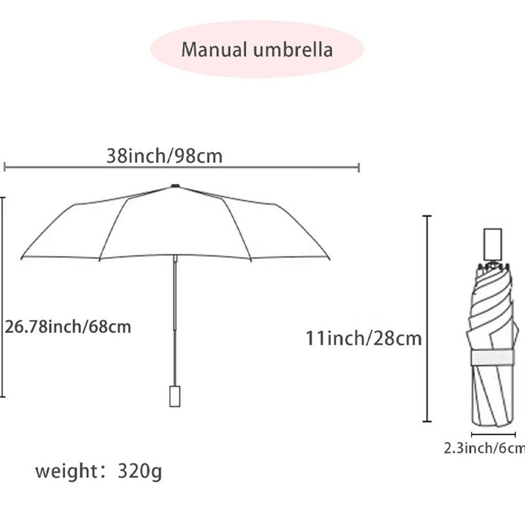 [👍ทนทานและแข็งแรง]ร่มพับได้, ร่มกันแดด UV, กันฝน, กันแดด, ป้องกันรังสียูวี, ดีไซน์สวยงาม, พกพาสะดวก และน้ำหนักเบา - รูปที่ 6