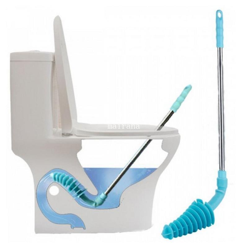 MT Toilet Plunger ประเภทลูกสูบ Toilet Clog Remover ห้องน้ําแปรงยืดหยุ่น Plunger