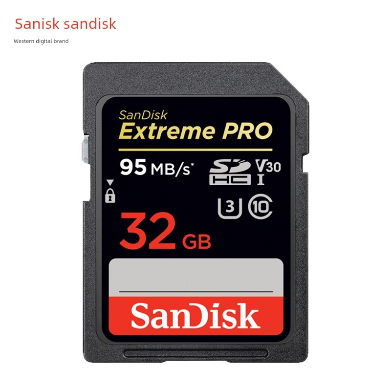 ssd 500gb sd card Sandi 32g การ์ดหน่วยความจํา sd การ์ด 95M/S ความเร็วสูง V30 การ์ดหน่วยความจํากล้อง 