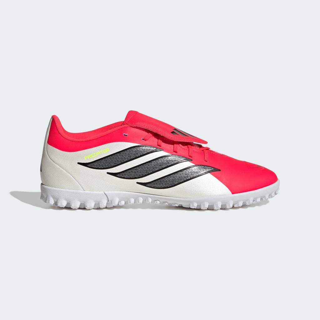 adidas ฟุตบอล รองเท้าฟุตบอลพร้อมลิ้นพับได้ Predator Club Turf Unisex สีแดง JR5911