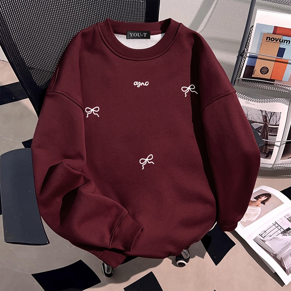 yout-trend🔥เสื้อกันหนาว แขนยาว คอกลม สไตล์เกาหลี ลาย "QOLLECTION DOG" ผ้าสำลีนิ่มค่ะ สําหรับผู้ชาย แ