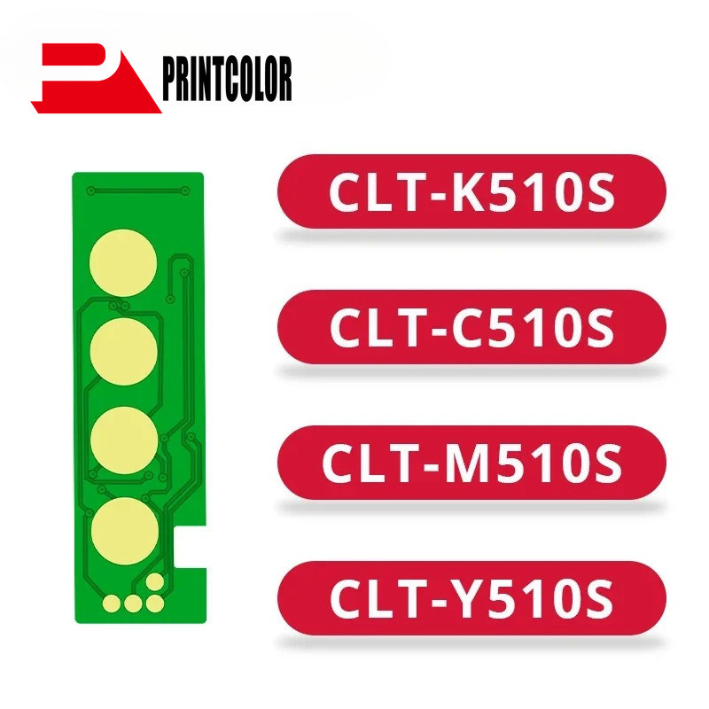 CLT510S CLT K510S C510S M510S Y510S ตลับหมึกชิปสําหรับ Samsung SL-C510 SL-C563 C510 C510W C513 C513W