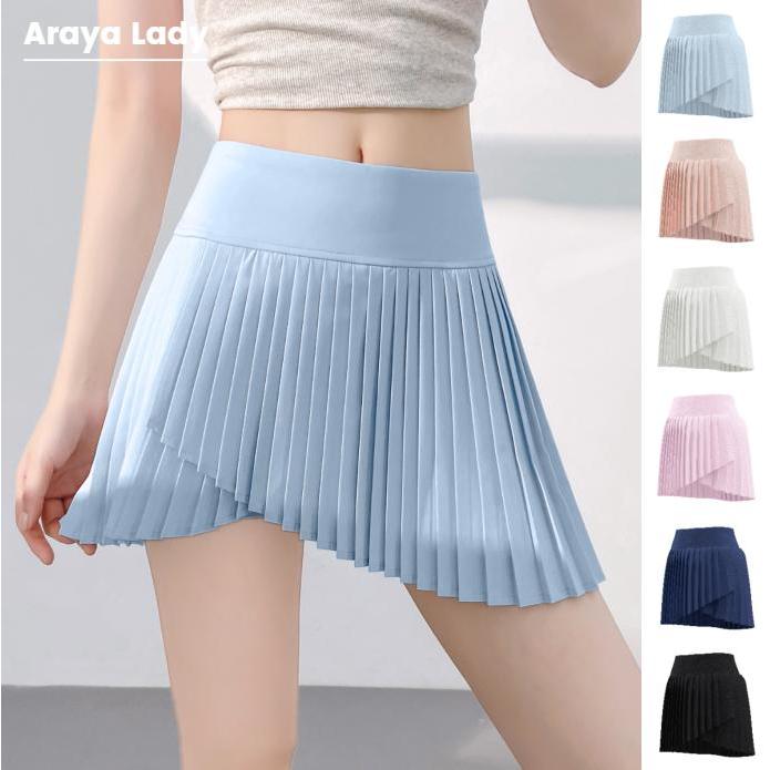 Araya Lady กระโปรงเทนนิสจับจีบเล็ก AS-JYMQ068 กางเกงกระโปรงออกกำลังกาย Sport skirt มีซับกางเกง ระบาย
