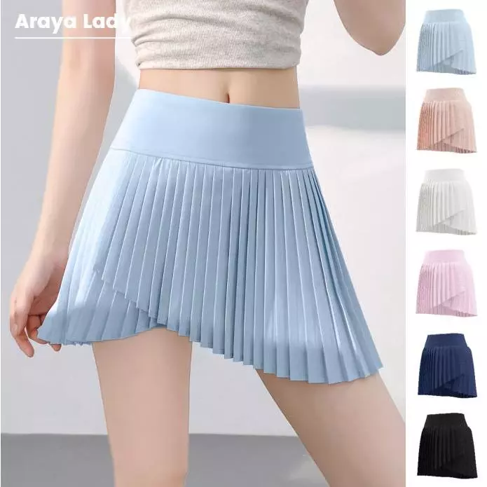 Araya Lady กระโปรงเทนนิสจับจีบเล็ก AS-JYMQ068 กางเกงกระโปรงออกกำลังกาย Sport skirt มีซับกางเกง ระบายอากาศดี