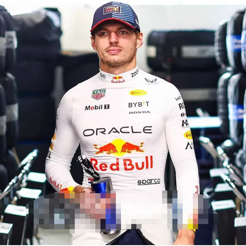 ชุดแข่งสไตล์ใหม่ F1 สีขาว, เสื้อยืดแขนยาวเทคโนโลยีซิกคี้ングแห้งไว, ออกแบบโดย Verstappen, เหมาะสำหรับการขับเคลื่อนในสนามแข่งและคาร์ทสปอร์ต