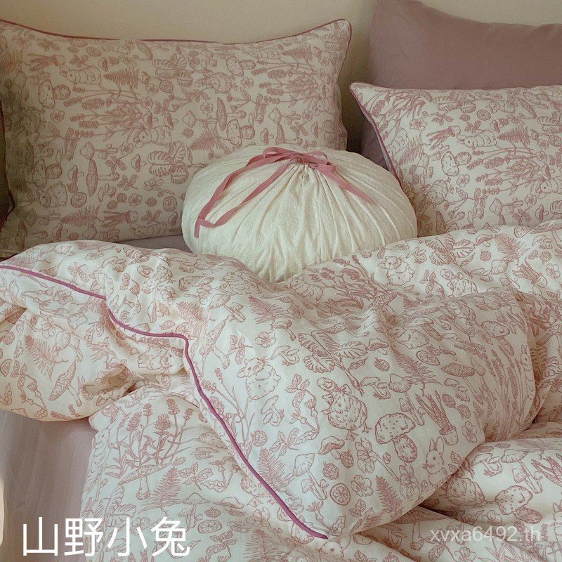 ผ้าฝ้ายแท้เกรดมั่นใจได้ในการซื้อใช้คู่มารดาเด็กทารกชุดสี่ชิ้นผ้าปูที่นอนผ้ากอซผ้าฝ้ายแท้ Peter Rabbi