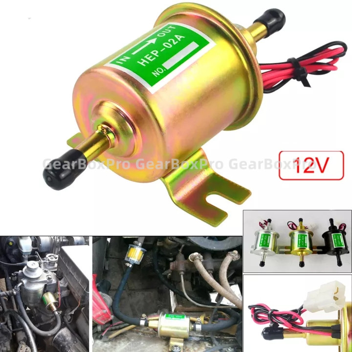 🚚จัดส่งตอนนี้🔥ปั๊มติ๊ก  ปั๊มเชื้อเพลิงน้ำมันแรงดัน12V แรงดันต่ำปั๊มเชื้อเพลิงไฟฟ้า ปั้มดูดน้ำมัน12v HEP-02A สำหรับรถดี