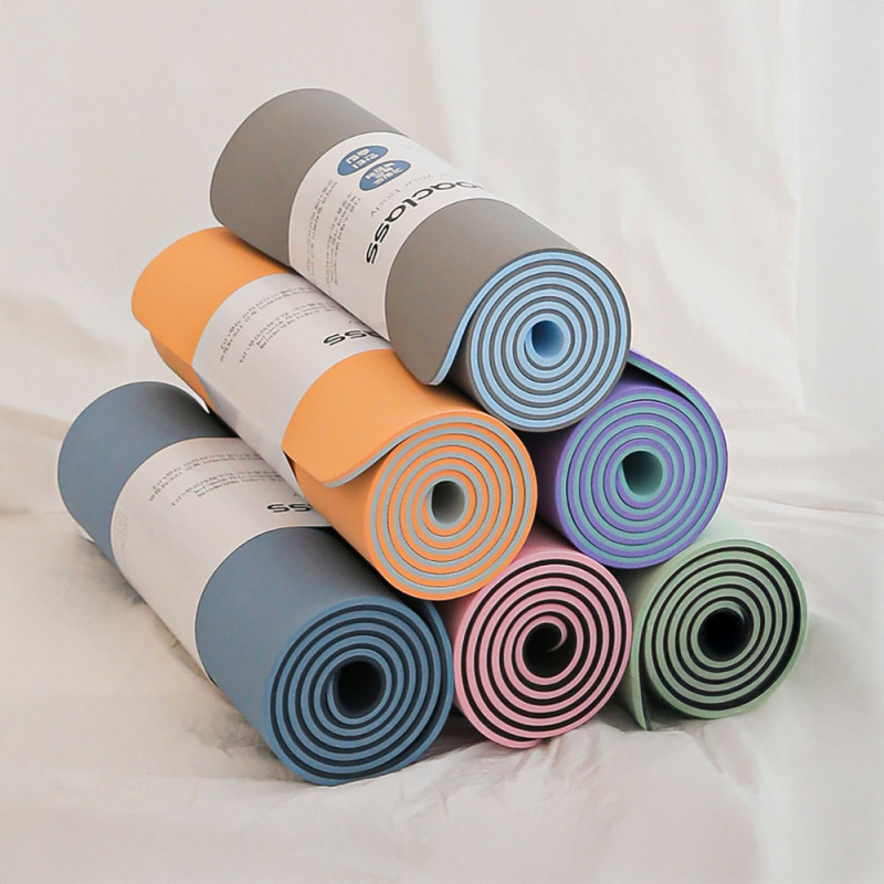 Moaclass TPE yoga mat non-slip thick home training fitness exercise stretching mat Pilates 6mm