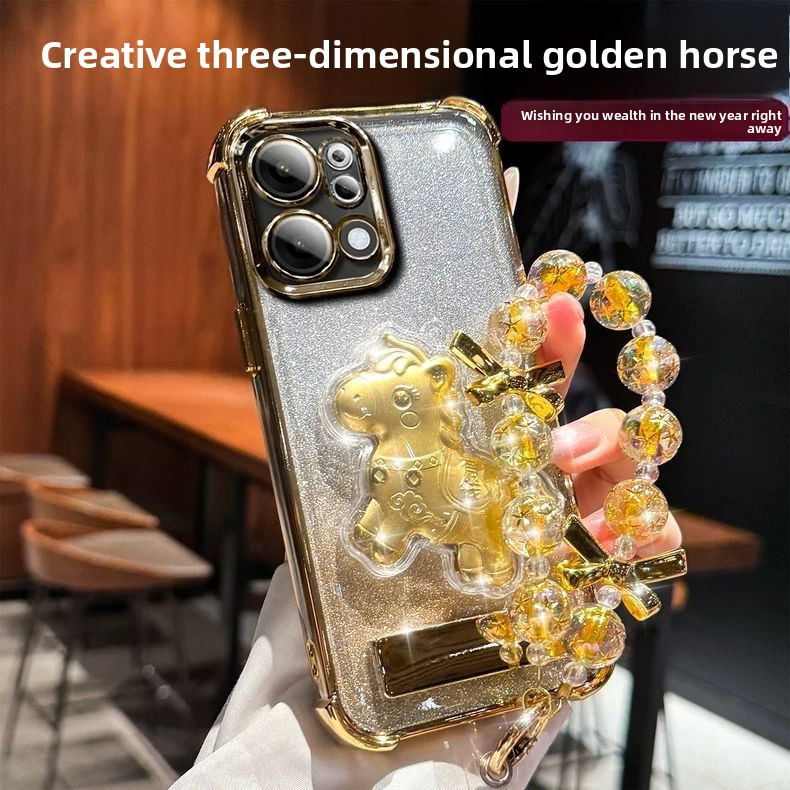 แชมเปญ Golden Horse สําหรับ Vivo Iq00 Z6x Neo5se Z8x Z9-5g Z9 Turbo Iq00 Z9x Iq00 Z10 13 เคสโทรศัพท์