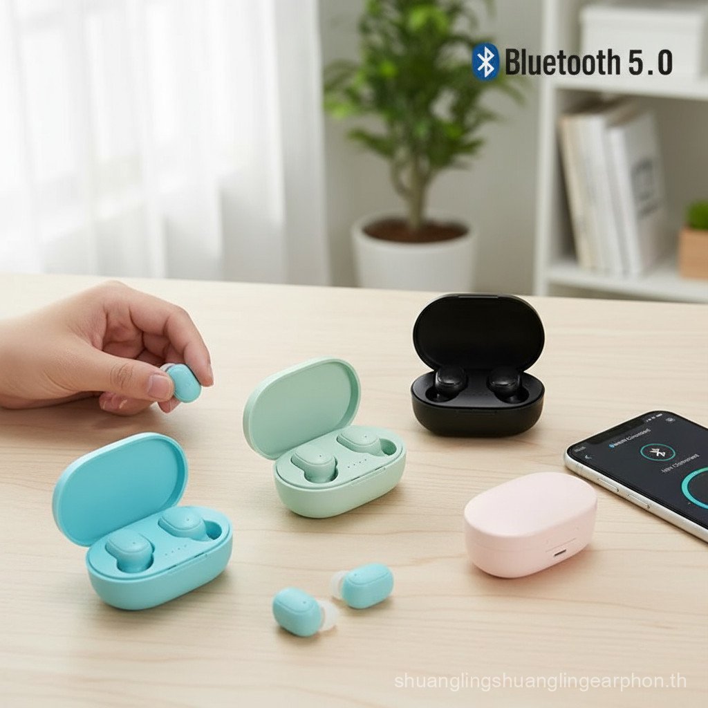 A6S TWS Bluetooth Wireless Headphones In-ear Earbuds Lightweight Stylish Waterproof Gaming Sport Ear