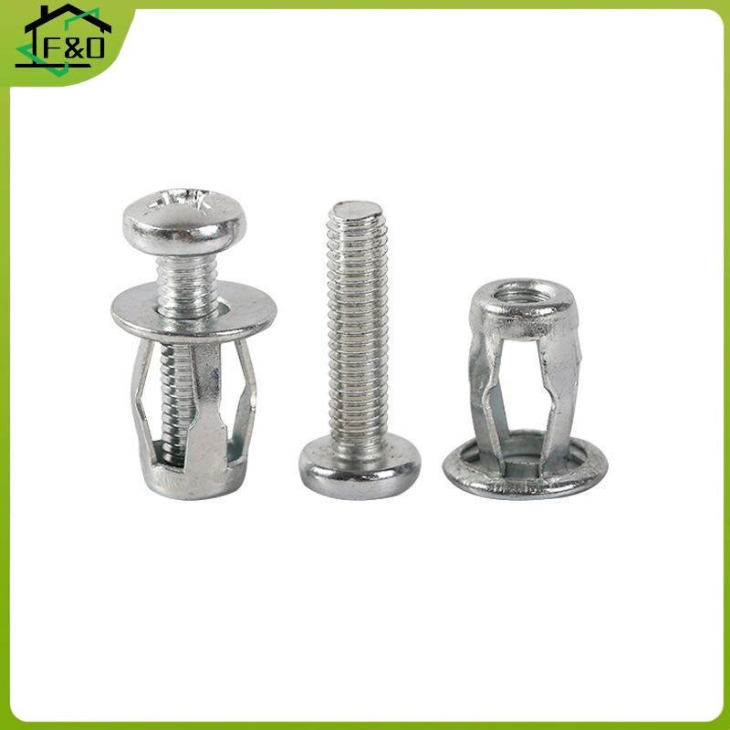 F&O 10 ชิ้น M5/M6 Jack Nuts รถโลหะสกรูกลีบถั่วสกรูสําหรับ Hollow Wall Iron Skin.