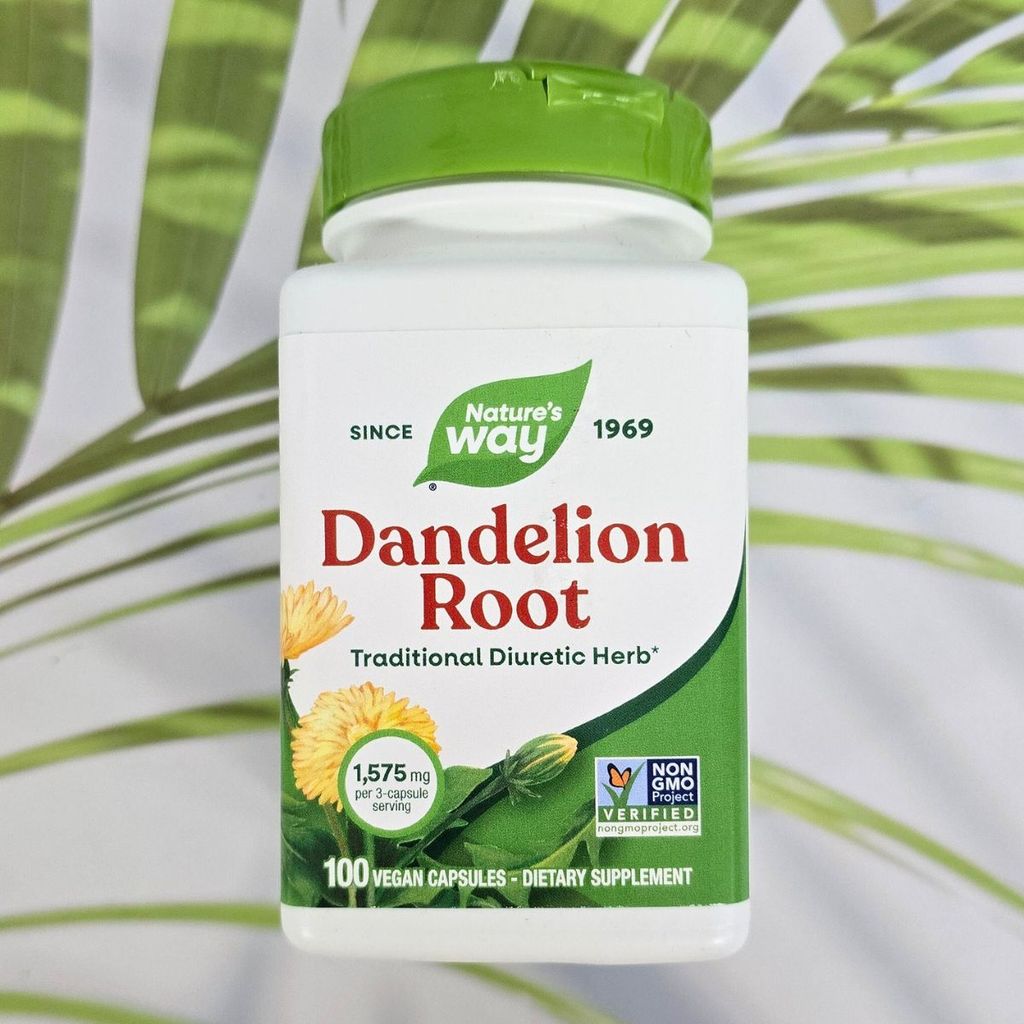 สารสกัดจากรากดอกแดนดิไลอัน Dandelion Root 1575 mg 100 Vegan Capsules (Nature's Way®)
