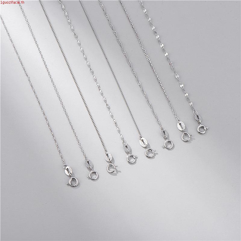 Jyjiayujy สร้อยคอโซ่เงินแท้ 100% S925 ยาว 40 45 50 ซม. สไตล์เกาหลี เครื่องประดับแฟชั่น สําหรับผู้หญิ