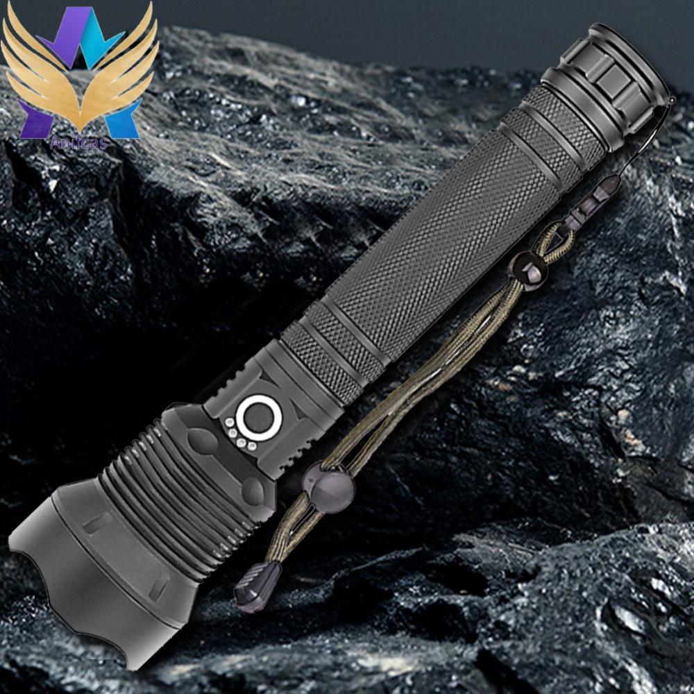 ไฟฉาย LED XHP70 3 โหมด ความสว่าง 2000LM ชาร์จได้ผ่าน USB ส่องสว่างมาก