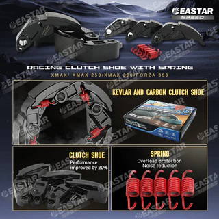 คลัตช์คาร์บอนผสมเส้นใยทองแดง XMAX (B74) 5 ชิ้น XMAX 250/XMAX 300/FORZA 350 คาร์บอน Kevlar
