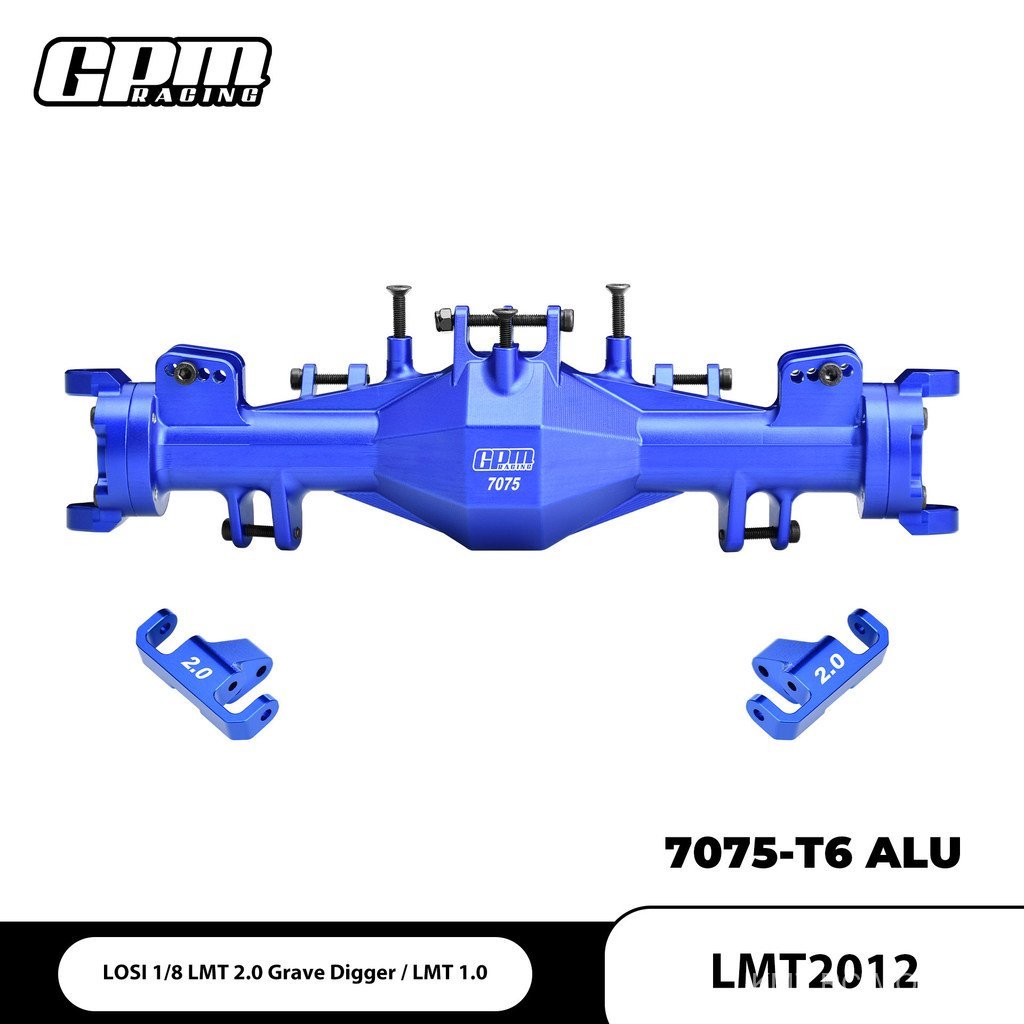 LOSI 1/8 LMT 1.0/2.0 Grave Digger อลูมิเนียม 7075 Quick Release สะพานด้านหน้าขยายแบริ่ง