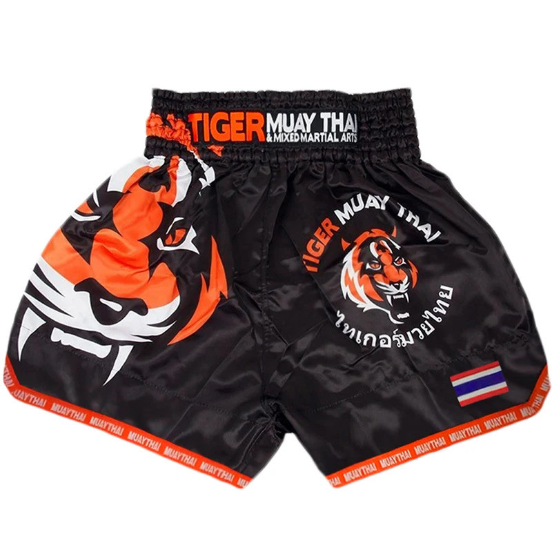 กางเกงขาสั้นมวยไทย Tiger สำหรับการฝึกซ้อมและแข่งขัน มีความยืดหยุ่นและระบายอากาศดี