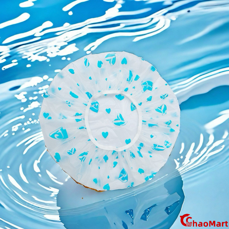 ChaoMart หมวกอาบน้ำ PE วัสดุป้องกันน้ำสุดดี – ใส่สบายไม่แน่นหัว - รูปที่ 4