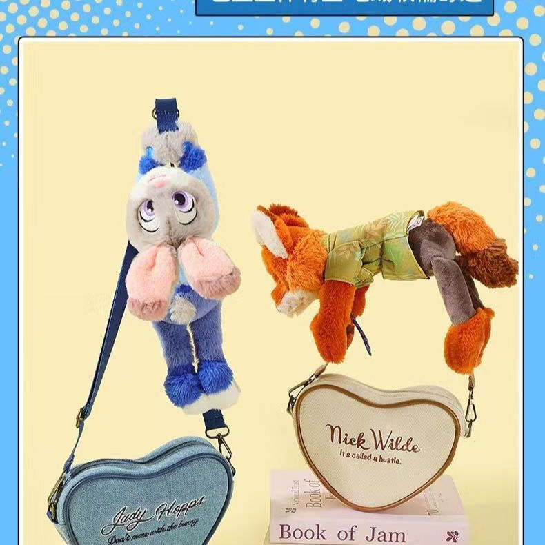 กระเป๋าสะพายแบบการ์ตูนจากคอลเล็กชัน Crazy Animal City Judy Nick ออกแบบเป็นตัวละครกระต่ายและตุ๊กตาfox