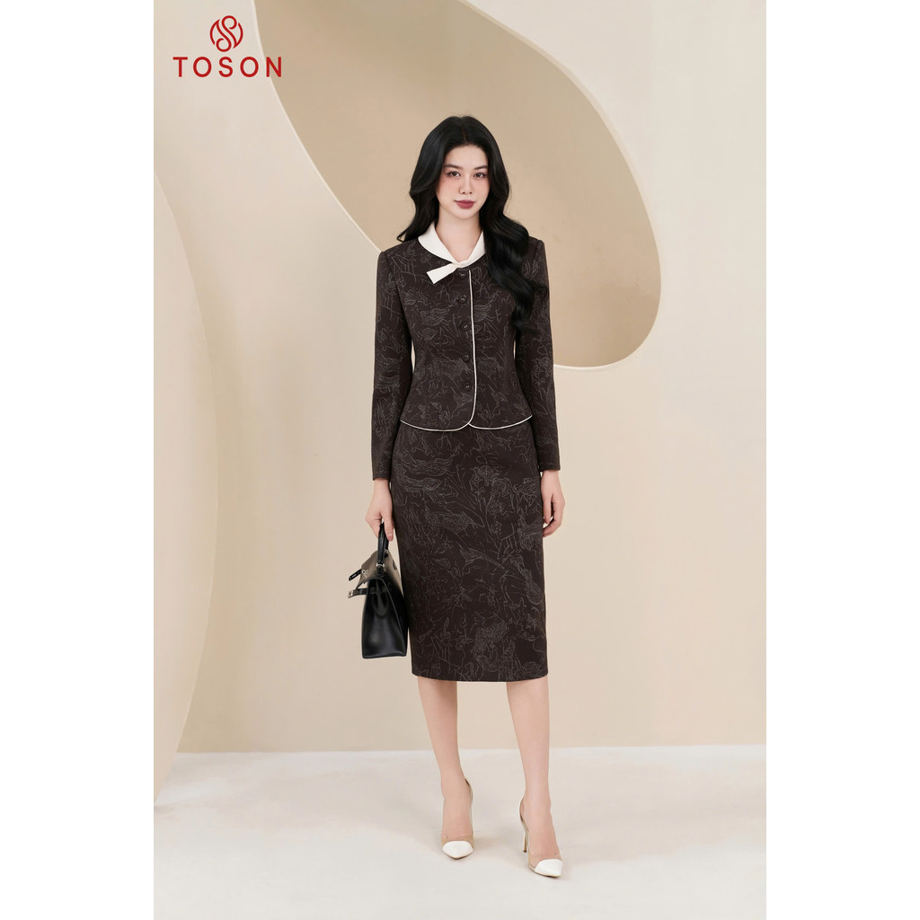 ชุดลายคอปกโบว์ : เสื้อกั๊ก + CV B8359 Toson