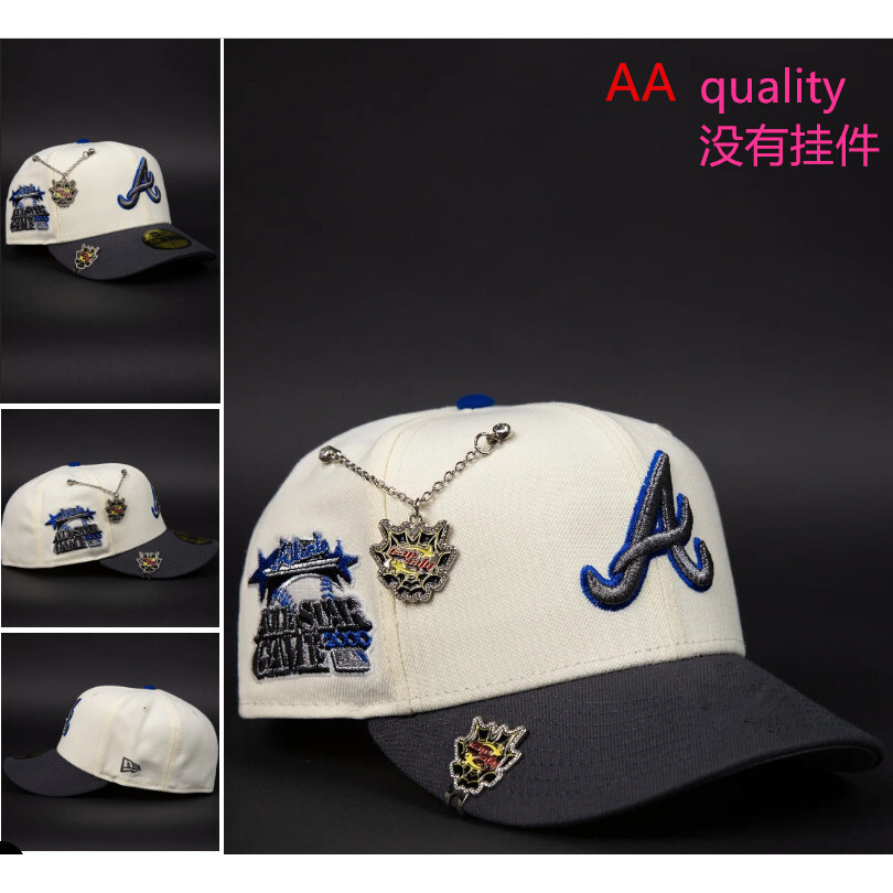 คุณภาพ AA- ใหม่ ER1A 9FIFTY A-FRAME CHROME/ GREY ATLANTA BRAVES SNAPBACK W/ 2000 ALL STAR GAME SIDE 