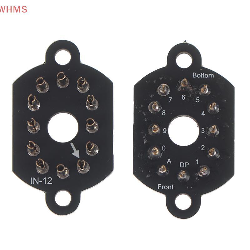 (WHMS) 1/4 ชิ้น 12pin เซรามิค Nixie Tube Holder Soet IN-12 Glow Tube Soet Tube Holder IN12