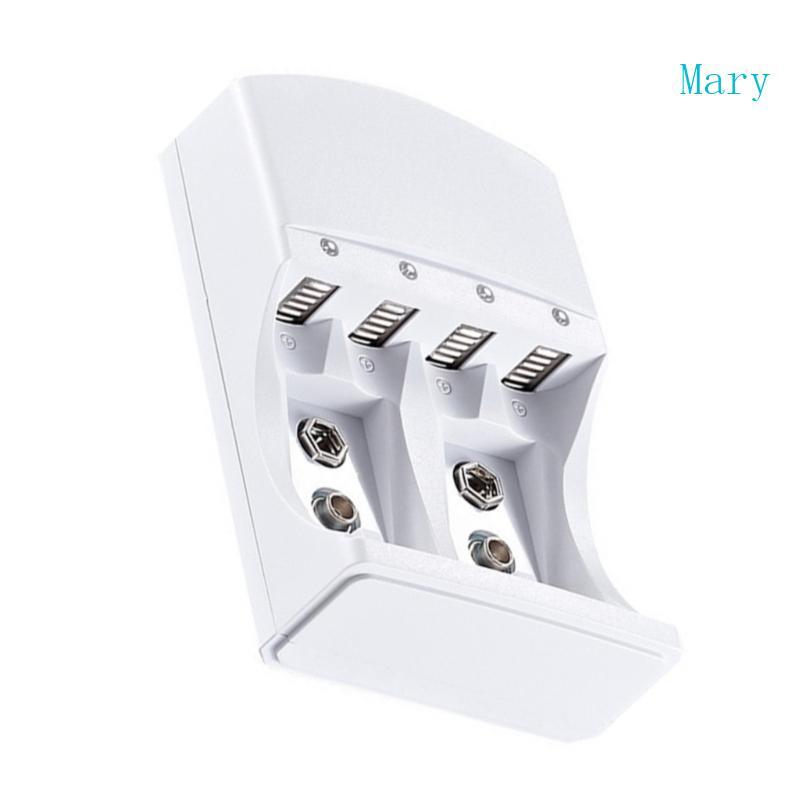 Mary พร้อมกัน 4 ช่อง LR06 LR03 Charger สําหรับแบตเตอรี่ 9V การกระจายความร้อน 1 2V LR06 LR03 ชาร์จ