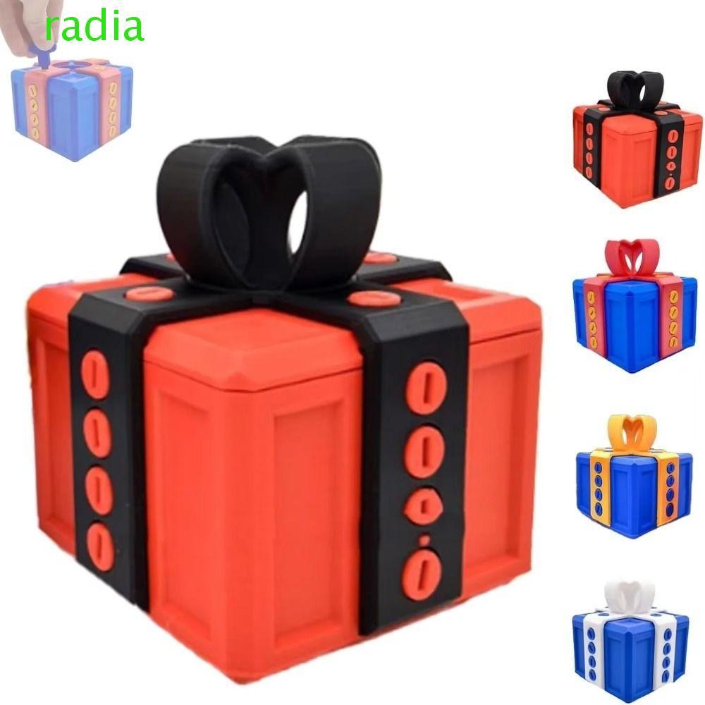 RADIANTZAP Annoying กล่องของขวัญ,พร้อมสกรู Twist Storage Prank กล่องเก็บ,แบบพกพาตกแต่งสนุก 3D พิมพ์คละสีกล่องปริศนาโต๊ะ