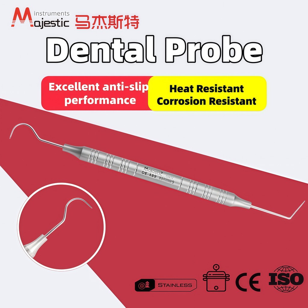 Majestic Instruments Dental Explorer Probe - เครื่องมือวินิจฉัยปริทันต์สแตนเลสระดับมืออาชีพสําหรับใช