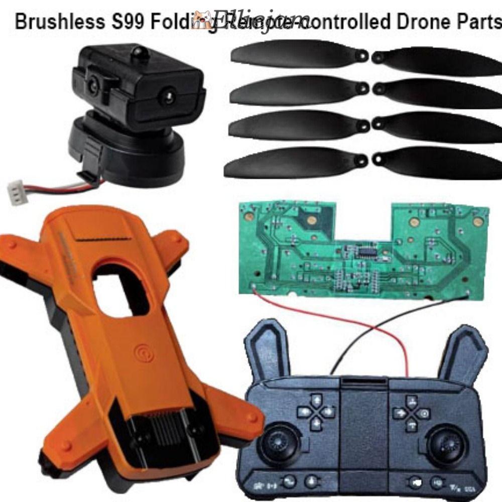 ELLIEJAM พับรีโมทคอนโทรล Drone Parts, 10 รูปแบบ Universal Brushless S99 ใบพัดไร้แปรง,สีดํารีโมทคอนโท