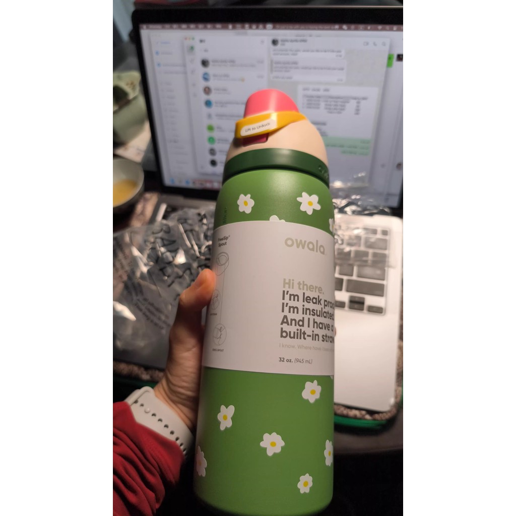 [soopy Bounce Cup] owala แฟชั่นขวดกีฬา 24oz แบบพกพาขนาดใหญ่-ความจุผลไม้ถ้วย 304 สแตนเลสกระติกน้ําร้อนถ้วย 12 ชั่วโมงเย็นน้ําหนักเบาฟิตเนสสไตล์ ราคา ถูกที่สุด ดีลบีเคเค แกลเลอรีภาพที่ 8