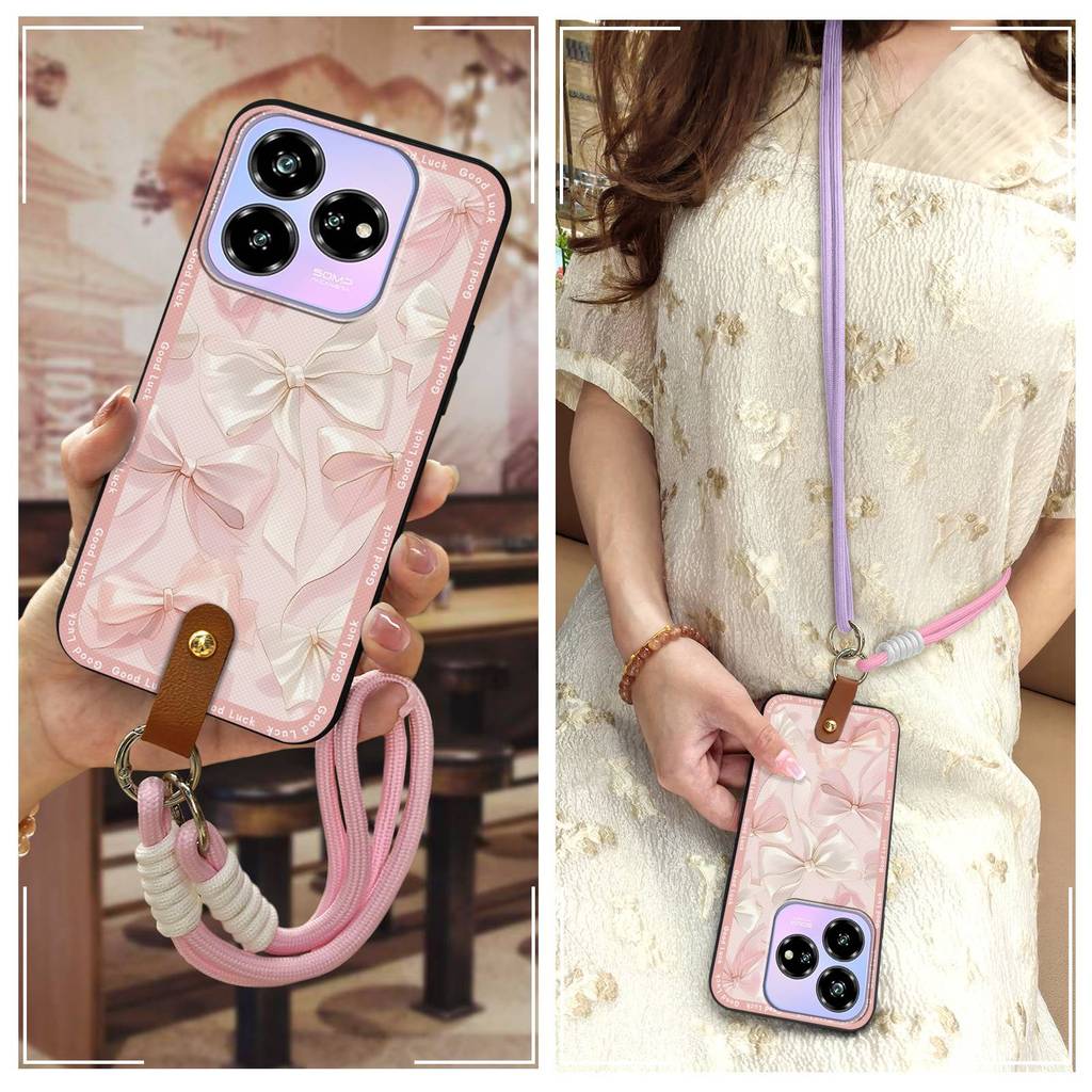 ZTE Full wrapเคสโทรศัพท์CrossbodyสําหรับZTE Blade V60 Design/Axon 60 Lite Lanyard Soft Case Anti-KNO