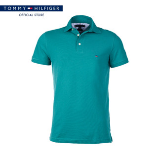 Tommy Hilfiger เสื้อโปโล ผู้ชาย รุ่น 78JA598 L6D - สีเขียว ท…