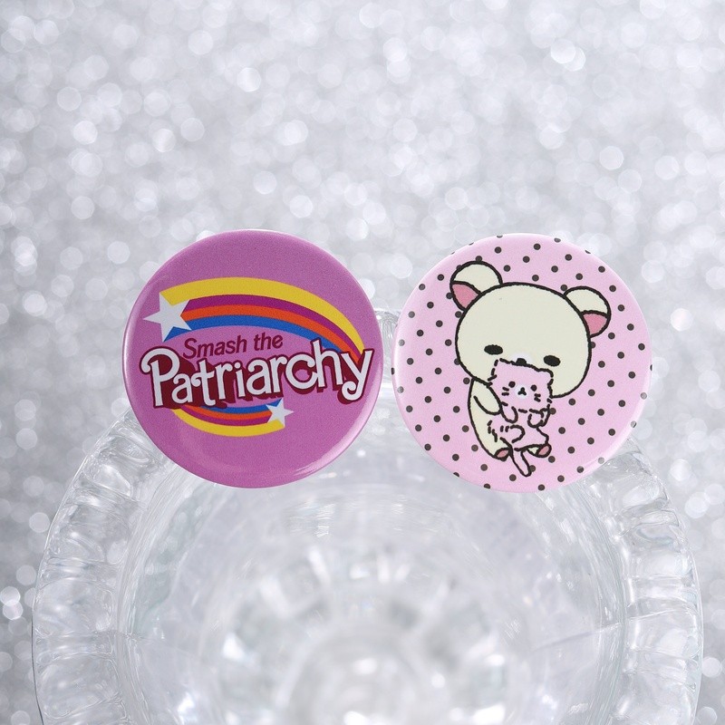 Retro Y2K สไตล์ Tinplate Pin แฟชั่นศิลปะหญิง Power Badge รูปที่ 2