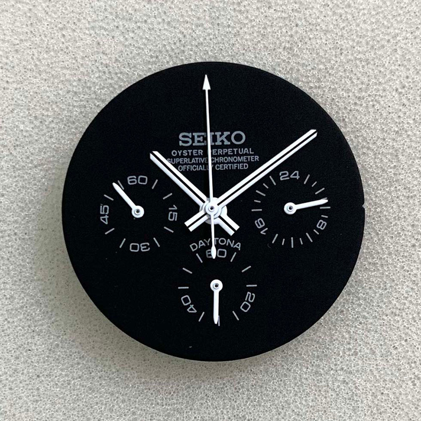 29.5 มม.นาฬิกา Dial สีดํา Dial + มือดัดแปลงนาฬิกาอุปกรณ์เสริมสําหรับ VK63 การเคลื่อนไหว