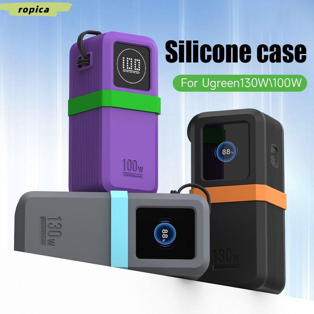 ซิลิโคน ROPICA ,กันกระแทกกันฝุ่นป้องกัน,คุณภาพสูงพกพานุ่มสําหรับ UGREEN Nexode Power Bank 20000mAh 130W/12000mAh 100W Travel
