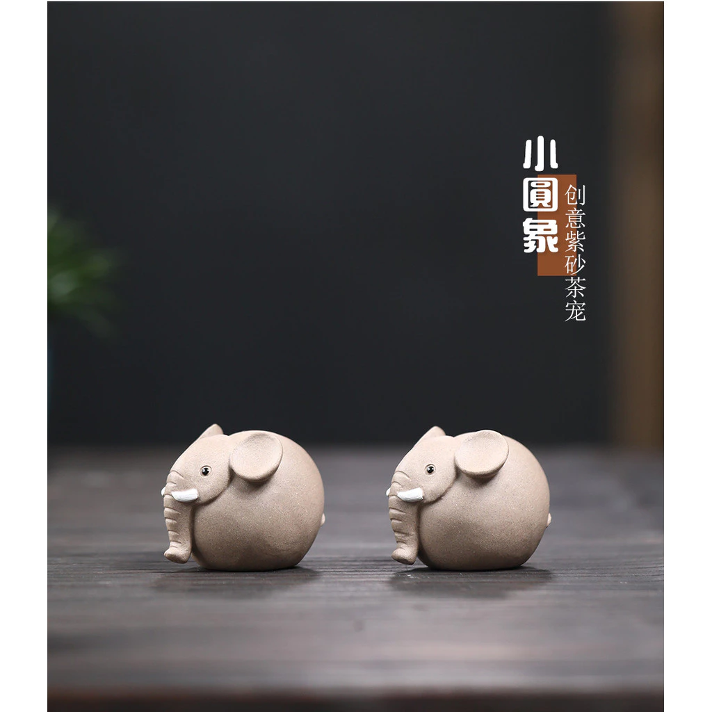 ตุ๊กตาเซรามิคซีซ่ามช้างกลม เหมาะเป็นเครื่องประดับโต๊ะชา thumbnail 9