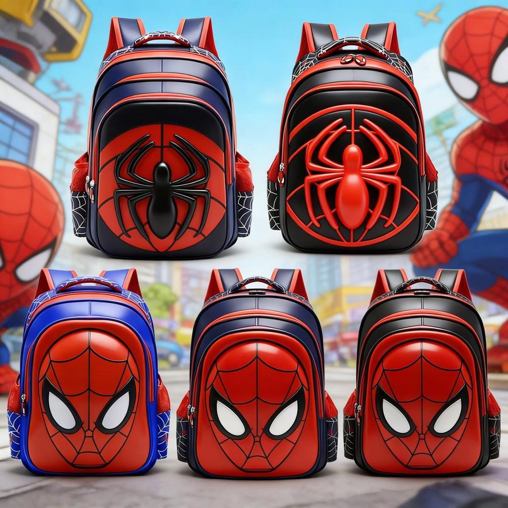 🌟กระเป๋าเป้สะพายหลังเด็กฮีโร่สไปเดอร์แมน การ์ตูน3D น่ารักทนทาน เหมาะเด็กเรียนอนุบาล ประถม ของขวัญสุดยอด