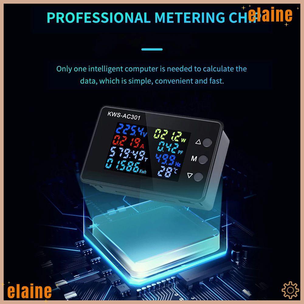 ELAINE AC Wattmeter KWS-AC301 0-100A Dedicated Chip Power Detector Power Energy Meter