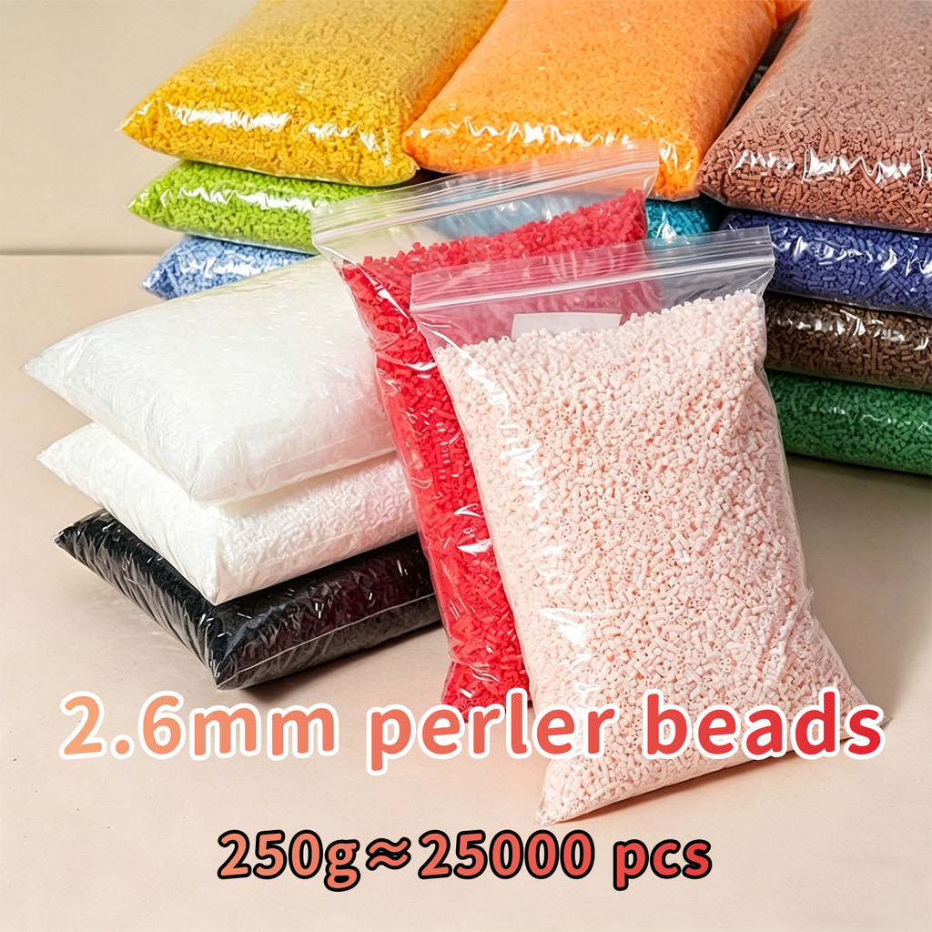 H Series 250g 25000pcs 2.6mm Mini Perler ลูกปัดฟิวส์ลูกปัด Refill Pack DIY Craft Handmade Pixel Art ลูกปัดสําหรับเด็ก Creative Play